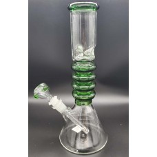 12" Water Pipe with Green Accents