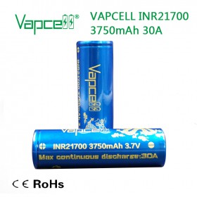 Vapcell - 21700 Battery - 3750mAh 30a 3,7v - 2 Pack
