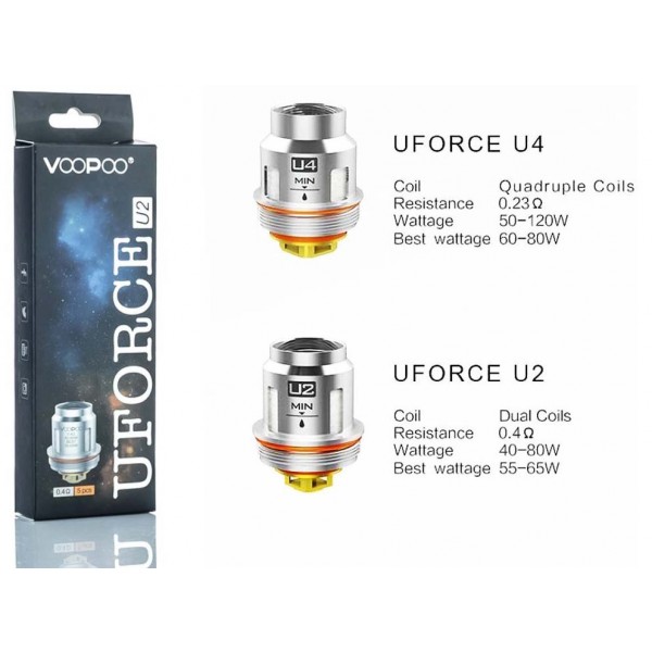 U4 Coils .23 ohm and U2 Coils .4 ohm