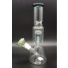 12" Green Waterpipe with Green Wig-Wag 14mm Bowl