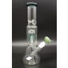 12" Green Waterpipe with Green Wig-Wag 14mm Bowl