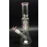 12" Pink Waterpipe with Solid Pink 14mm Bowl